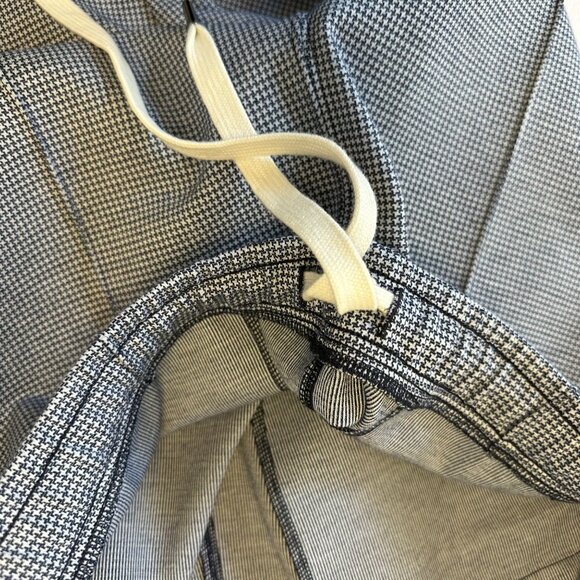 Todd Snyder Mens Houndstooth Track Pant Blue White Ankle Zip Stretch Size Medium - Picture 10 of 16